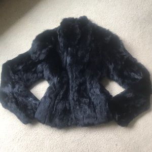 Black genuine fur coat 🖤